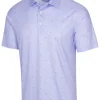 Men Greg Norman Shirts< Ml75 Microlux Jacks Print Polo - Lavender Ice