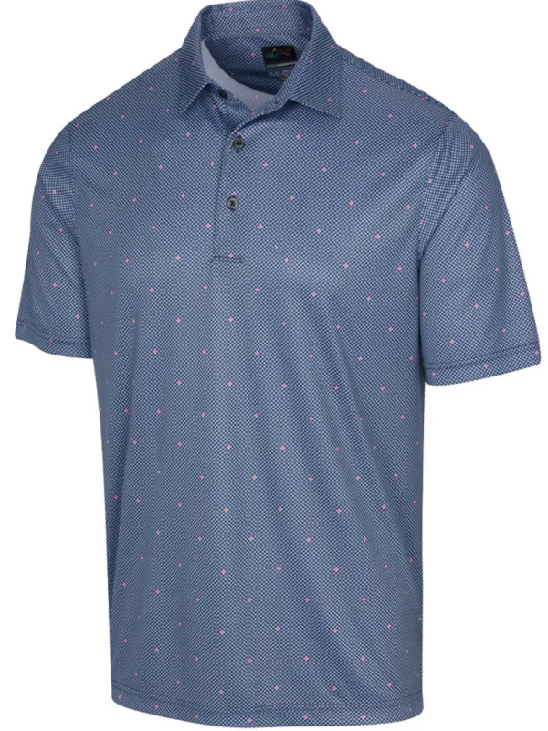 Men Greg Norman Shirts< Ml75 Microlux Jacks Print Polo - Navy