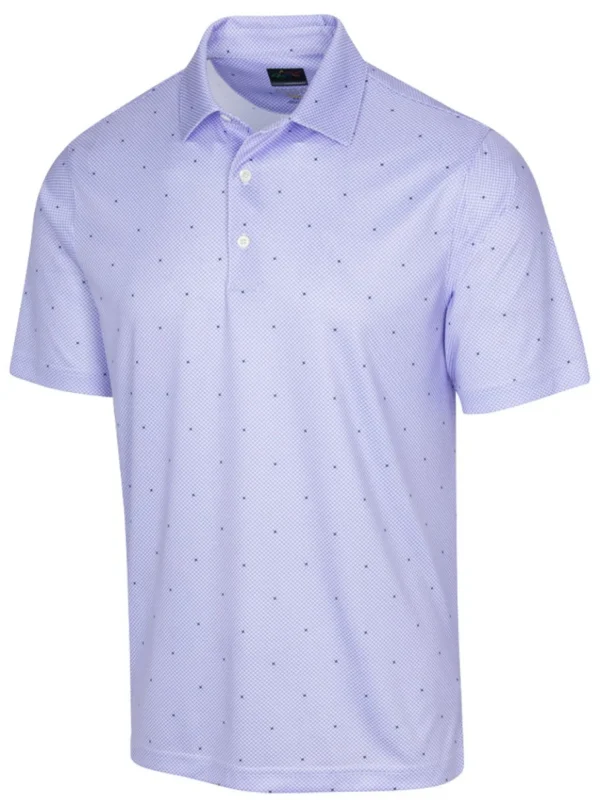 Men Greg Norman Shirts< Ml75 Microlux Jacks Print Polo - Lavender Ice