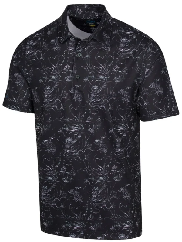 Men Greg Norman Shirts< Ml75 Undersea Polo - Black