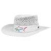 Greg Norman Hats< Signature Straw Hat - White