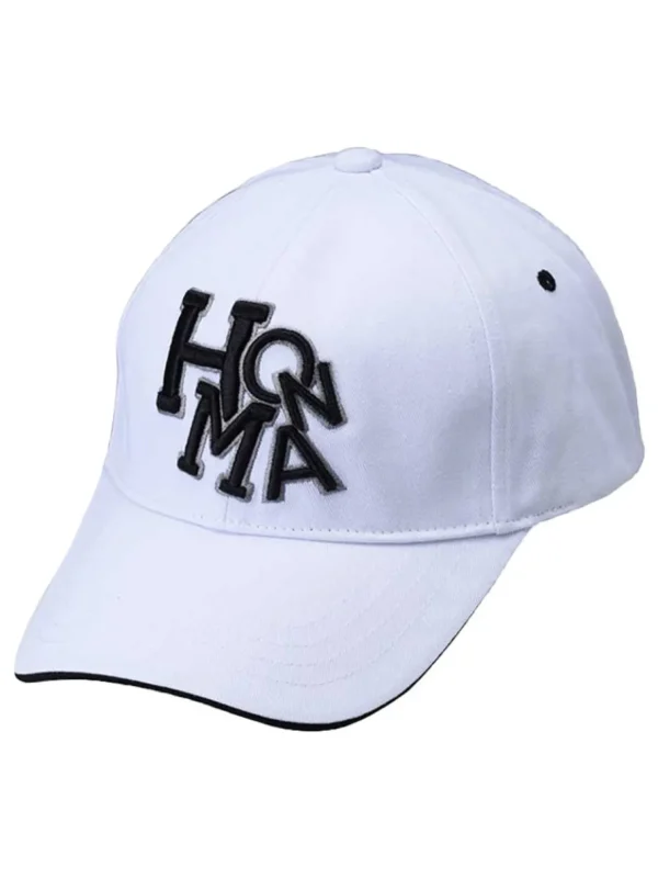 Honma Caps< Dancing Logo 031-735629 Cap - White/Black