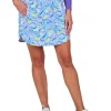 Women IBKUL Skorts & Dresses< Massie Print Straight Skort (17.5") - Plum/Multi