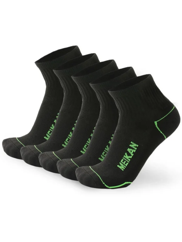 Meikan Socks Socks<Meikan 5 Pack Quarter Cut Repreve Performance Sports Socks