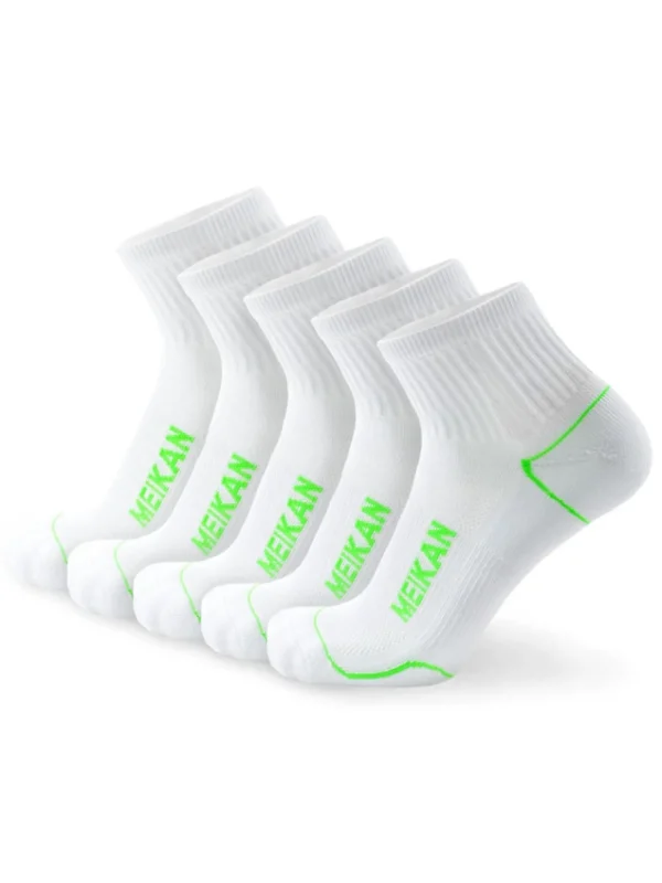 Meikan Socks Socks<Meikan 5 Pack Quarter Cut Repreve Performance Sports Socks