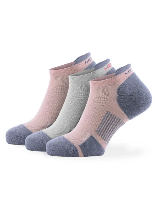 Meikan Socks Socks<Meikan 3 Pack Women'S Low Cut Coolmax Technical Sports Socks - White/Pink