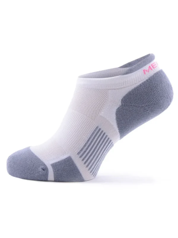 Meikan Socks Socks<Meikan 3 Pack Womens Low Cut Coolmax Technical Sports Socks - White/Grey