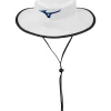 Mizuno Hats< Sun Hat - White/Navy