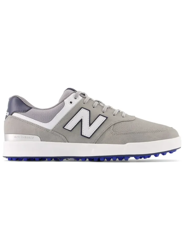 Men New Balance Mens Golf Shoes< 574 Greens Sl (2E) Golf Shoes - Grey/White