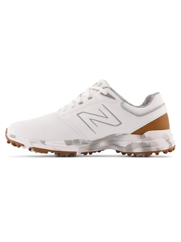 Men New Balance Mens Golf Shoes< Brighton (2E) Golf Shoes - White/Brown