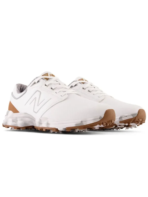 Men New Balance Mens Golf Shoes< Brighton (2E) Golf Shoes - White/Brown