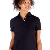 Women Nivo Shirts< W Brenna Polo - Black