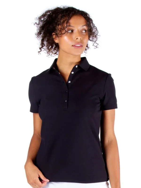 Women Nivo Shirts< W Brenna Polo - Black