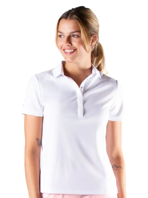 Women Nivo Shirts< W Brenna Polo - White