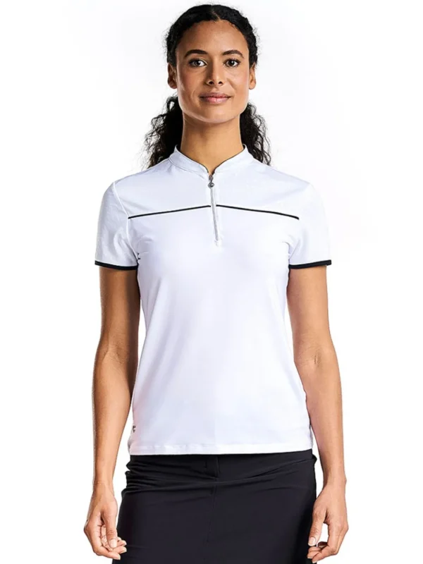 Women Nivo Shirts< W Callie Mock - White