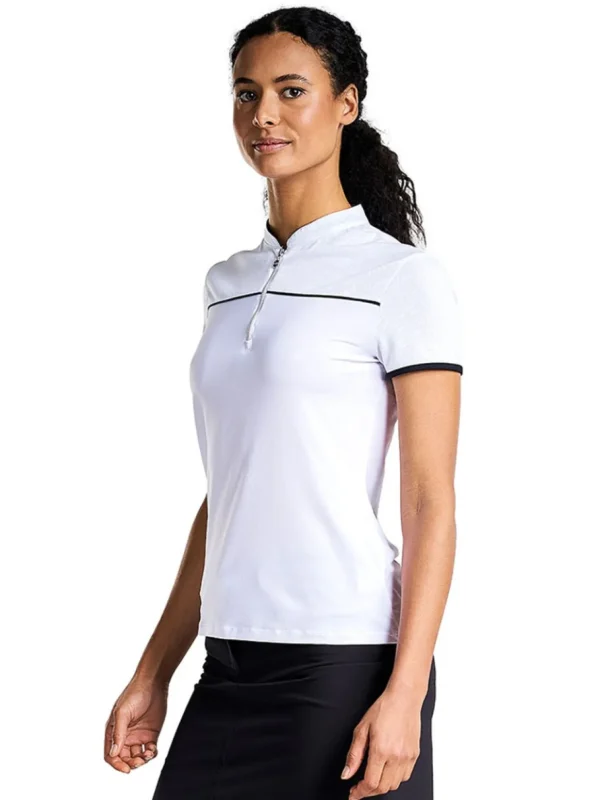 Women Nivo Shirts< W Callie Mock - White