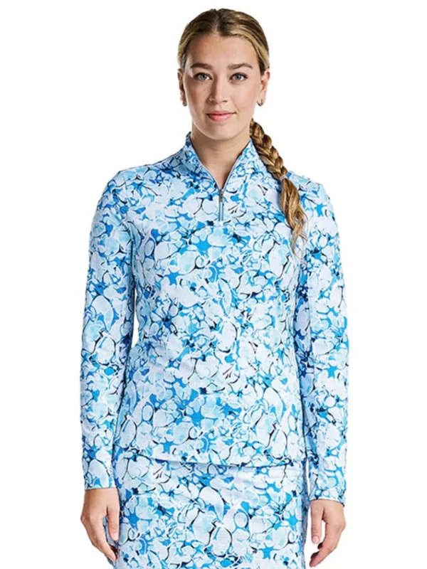 Women Nivo Shirts< W Leanie Mock - French Blue