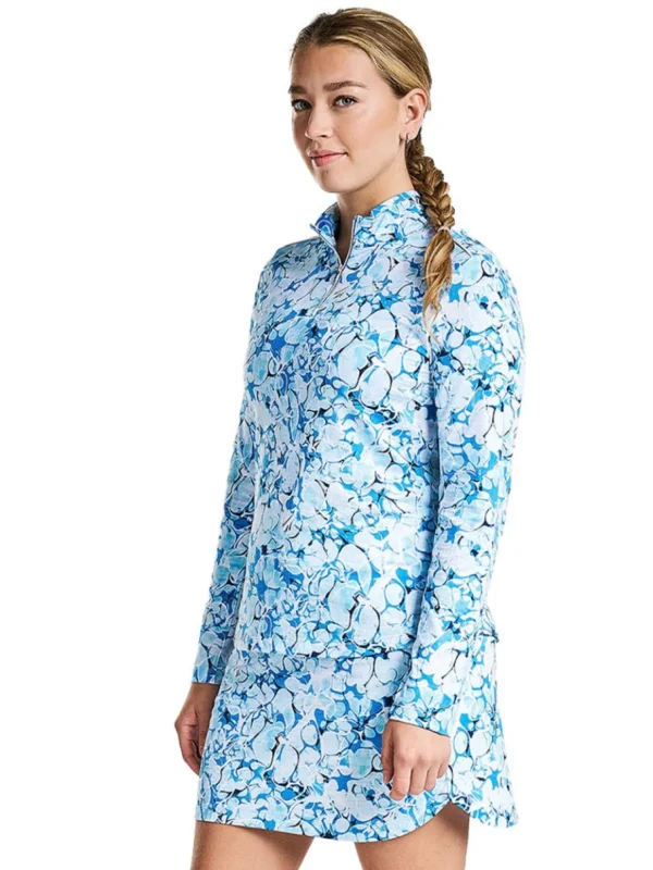 Women Nivo Shirts< W Leanie Mock - French Blue