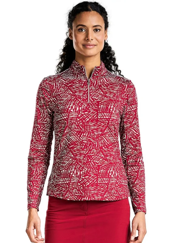 Women Nivo Shirts< W Luane Mock - Cranberry