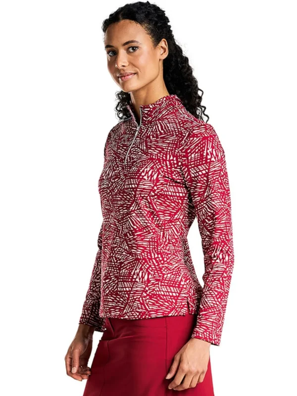 Women Nivo Shirts< W Luane Mock - Cranberry