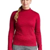 Women Nivo Shirts< W Mady Mock - Cranberry