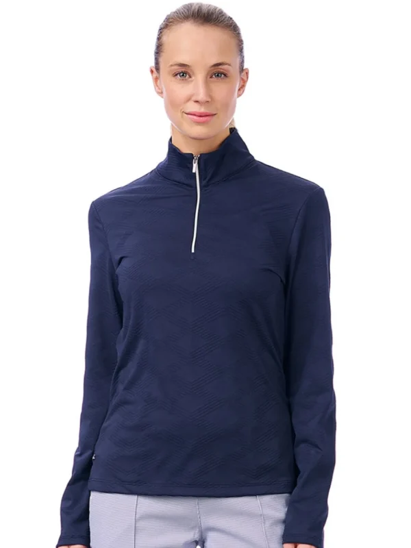 Women Nivo Jumpers< W Maida Mock - Navy