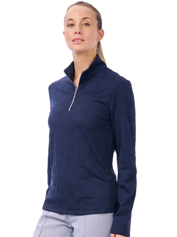 Women Nivo Jumpers< W Maida Mock - Navy