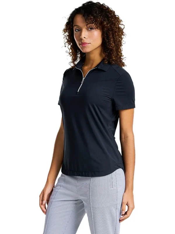 Women Nivo Shirts< W Naila Polo - Black