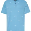 Men Oakley Shirts< Rc Micro Shade Print Golf Polo Shirt - Golf Pattern Stonewash