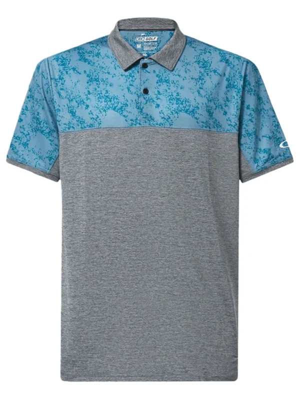 Men Oakley Shirts< Sand Block Polo - Aurora Blue