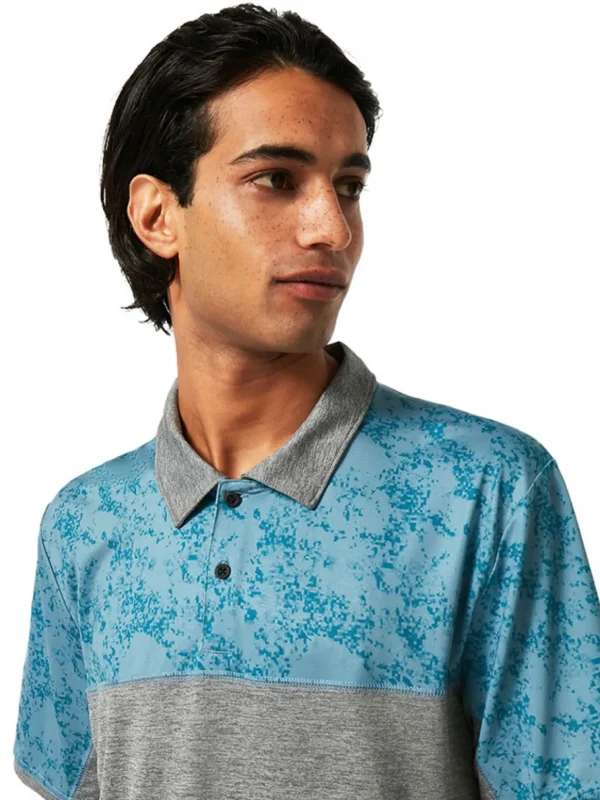 Men Oakley Shirts< Sand Block Polo - Aurora Blue