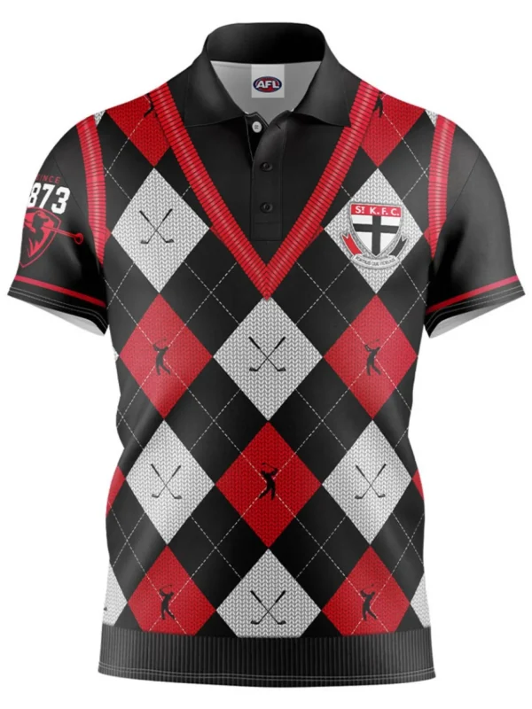 Men Official AFL Shirts< Fairway Golf Polo Shirt - Saint Kilda