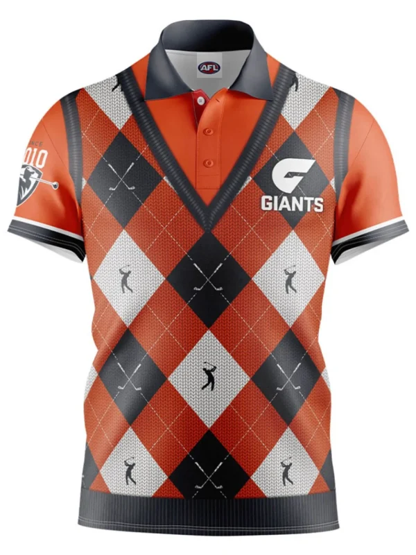 Men Official AFL Shirts< Fairway Golf Polo Shirt - Gws Giants