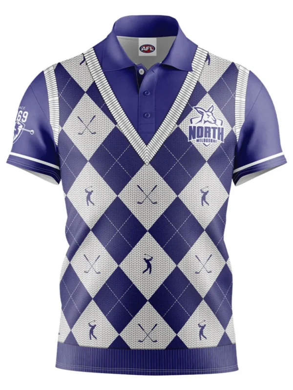 Men Official AFL Shirts< Fairway Golf Polo Shirt - North Melbourne