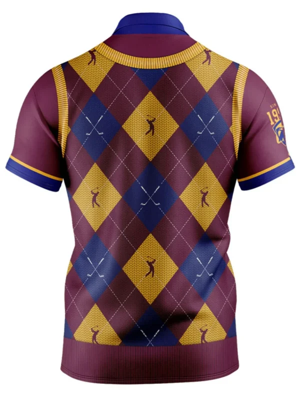 Men Official AFL Shirts< Fairway Golf Polo Shirt - Brisbane Lions