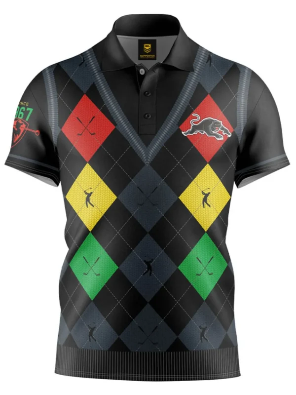 Men NRL Shirts<Official Fairway Golf Polo Shirt - Penrith Panthers