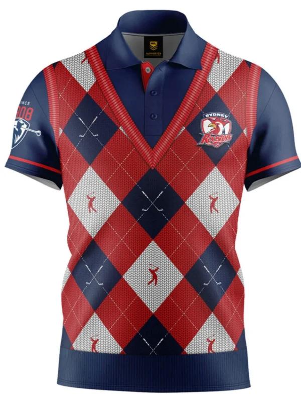 Men NRL Shirts<Official Fairway Golf Polo Shirt - Sydney Roosters