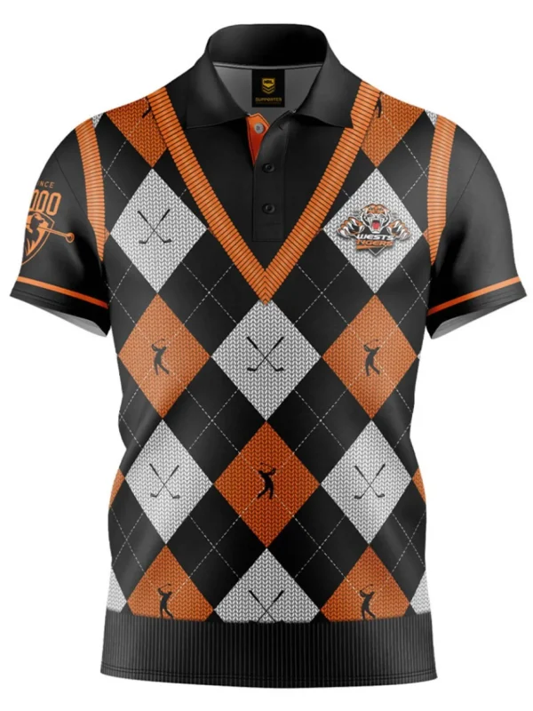 Men NRL Shirts<Official Fairway Golf Polo Shirt - Wests Tigers