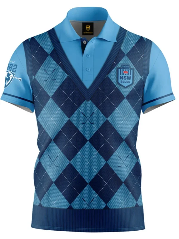 Men NRL Shirts<Official Fairway Golf Polo Shirt - Nsw Blues