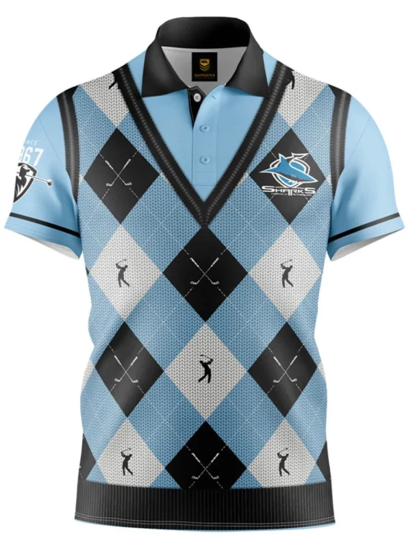 Men NRL Shirts<Official Fairway Golf Polo Shirt - Cronulla Sharks