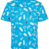 Men Original Penguin Shirts< All Over Oversized Cocktail Print Polo - Mediterranean Blue