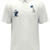 Men Original Penguin Shirts< Engineered Polar Pete Mixed Media Polo - Bright White