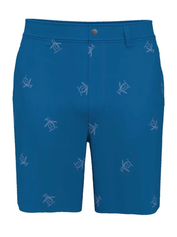 Men Original Penguin Shorts< Pete Embroidered Golf Shorts - Mediterranean Blue