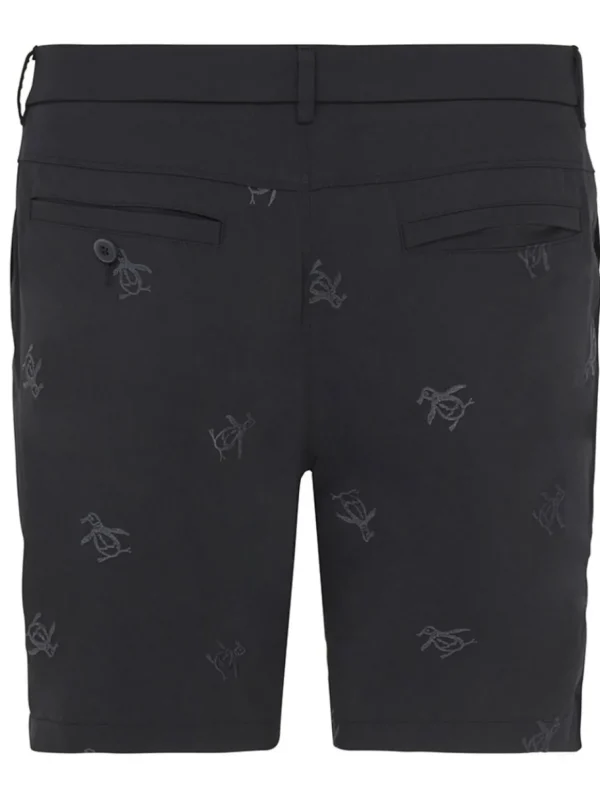 Men Original Penguin Shorts< Pete Embroidered Golf Shorts - Caviar