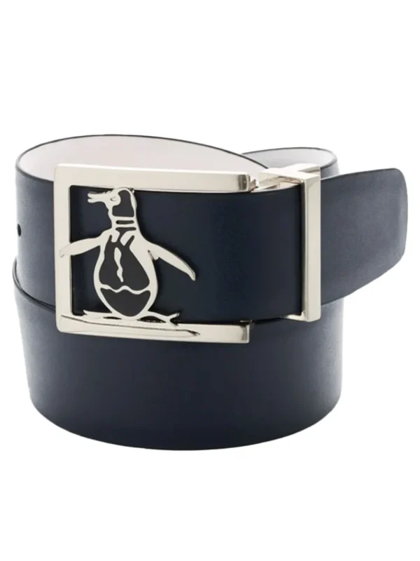 Original Penguin Belts< Reversible Leather Golf Belt With Pete Buckle - Caviar