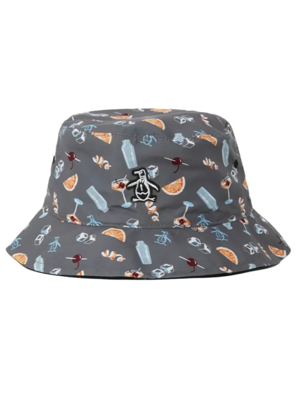 Original Penguin Hats< Reversible Cocktail Print Bucket Hat