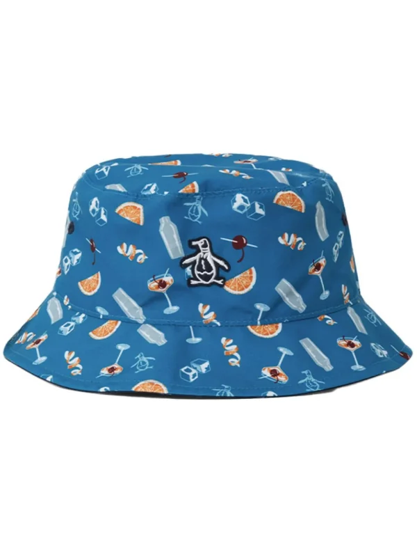 Original Penguin Hats< Reversible Cocktail Print Bucket Hat