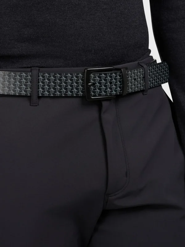 Original Penguin Belts< Reversible All Over Pete Printed Belt - Caviar