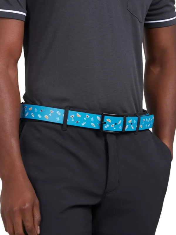 Original Penguin Belts< Reversible Cocktail Printed Belt - Quiet Shade