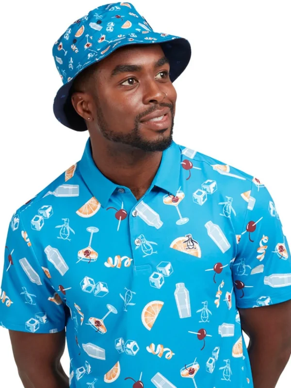 Original Penguin Hats< Reversible Cocktail Print Bucket Hat